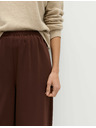 Marks & Spencer Креп панталони с широки крачоли и еластична талия Marks & Spencer кафяв