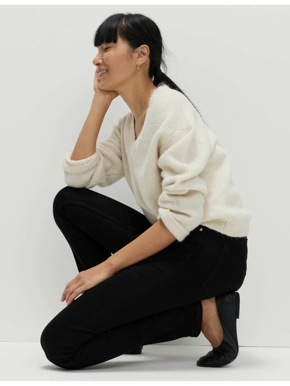 Marks & Spencer Дънки Lily със стеснен силует и еластан Marks & Spencer черен цвят