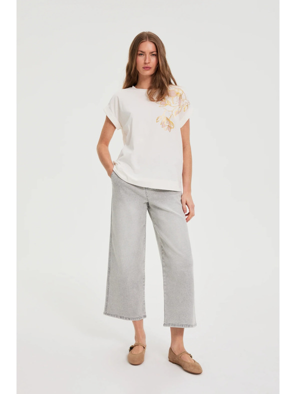 Moodo Блуза с печат бяла Moodo