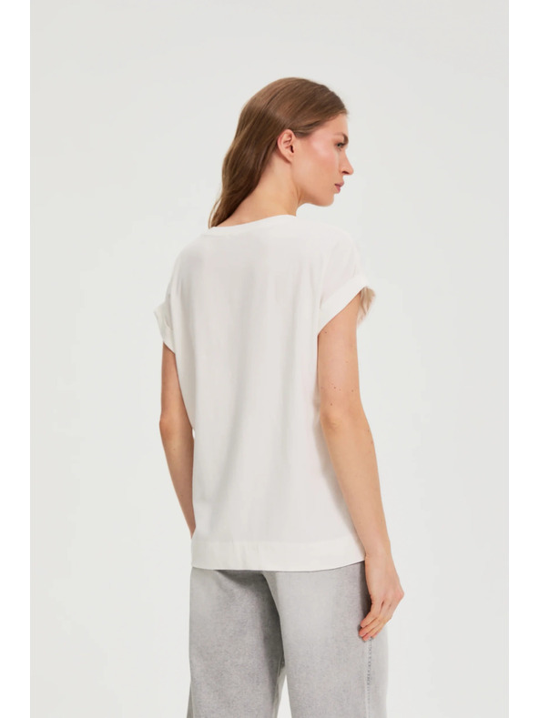 Moodo Блуза с печат бяла Moodo