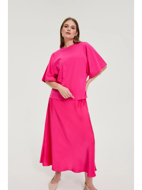 Moodo Блуза с широки ръкави пурпурна Moodo