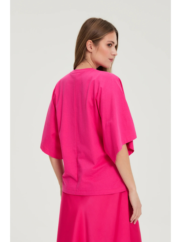 Moodo Блуза с широки ръкави пурпурна Moodo