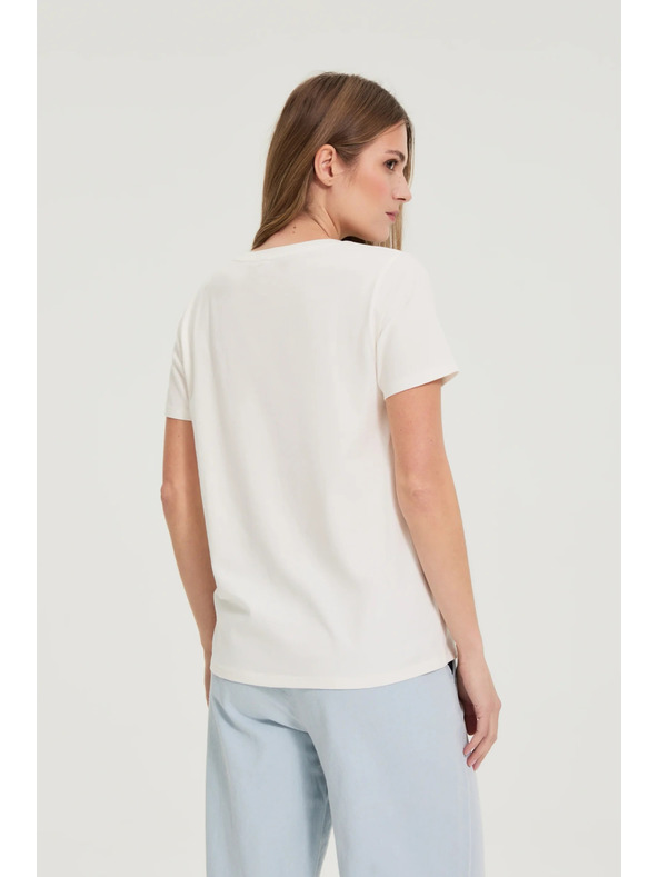 Moodo Блуза с печат бяла Moodo