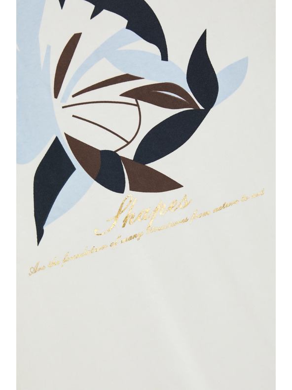 Moodo Блуза с печат бяла Moodo