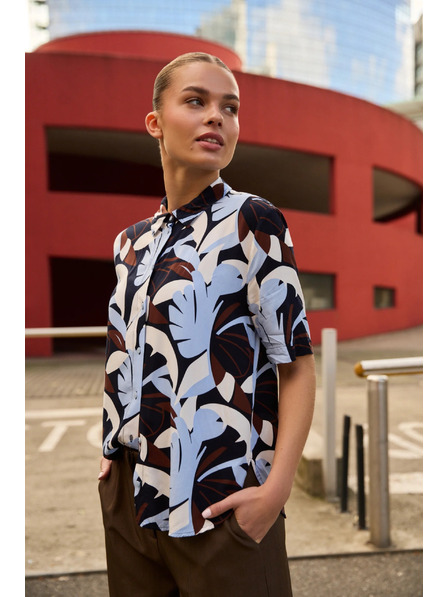 Moodo Шарена риза тъмносиня Moodo