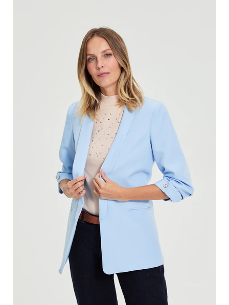 Moodo Сако със събрани ръкави светлосиньо Moodo