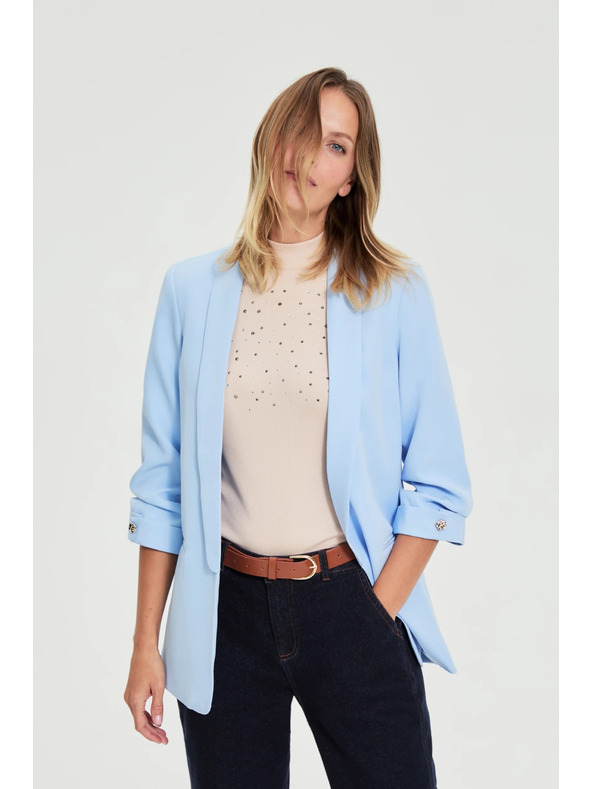 Moodo Сако със събрани ръкави светлосиньо Moodo