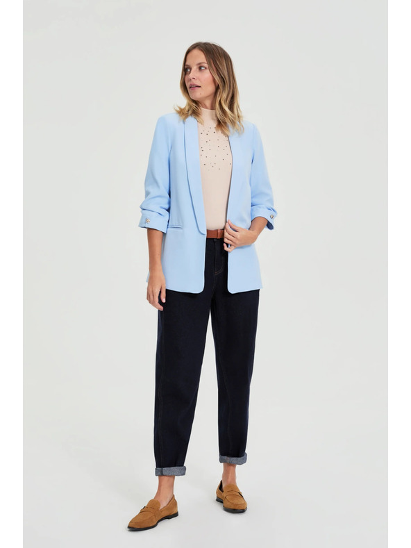 Moodo Сако със събрани ръкави светлосиньо Moodo