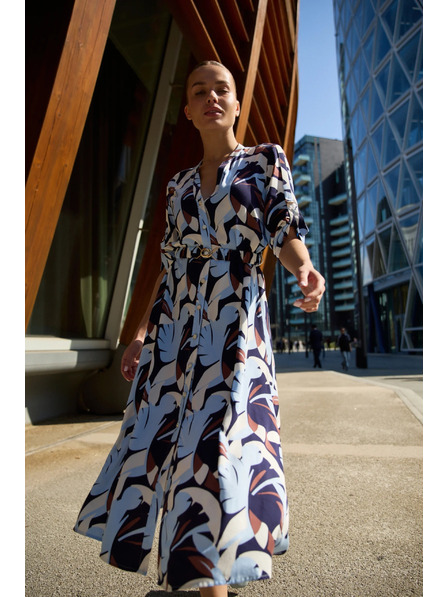 Moodo Тъмносини вискозни рокля Moodo