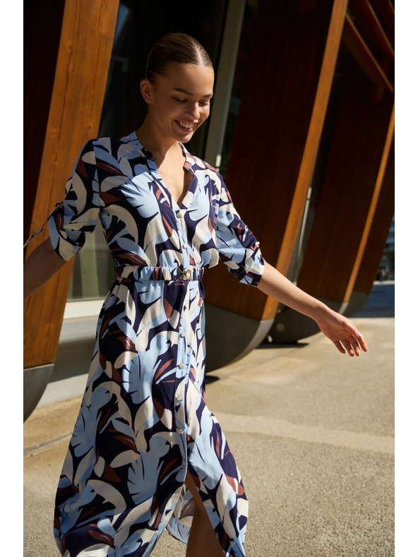 Moodo Тъмносини вискозни рокля Moodo