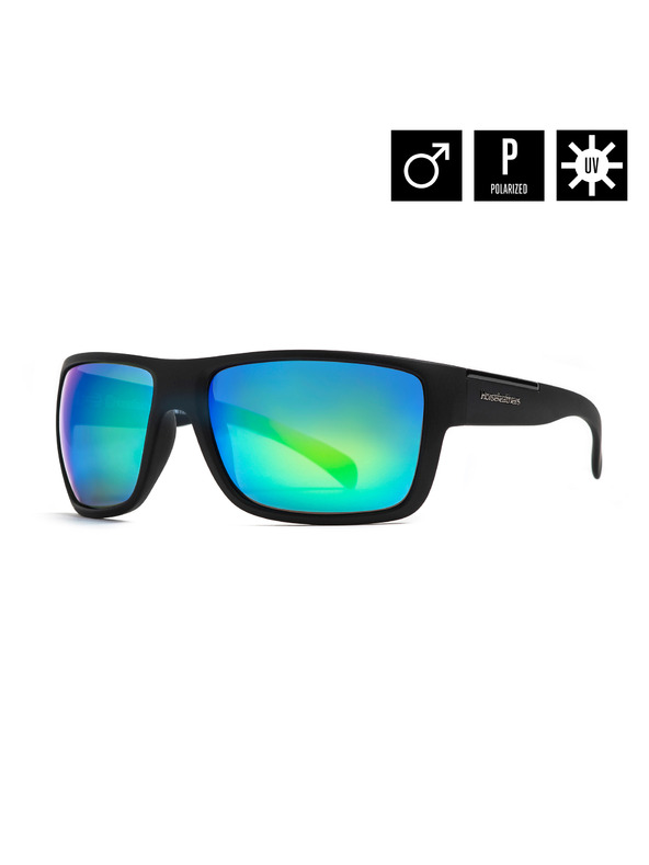 Horsefeathers Слънчеви очила Zenith - мат черен/огледално зелено