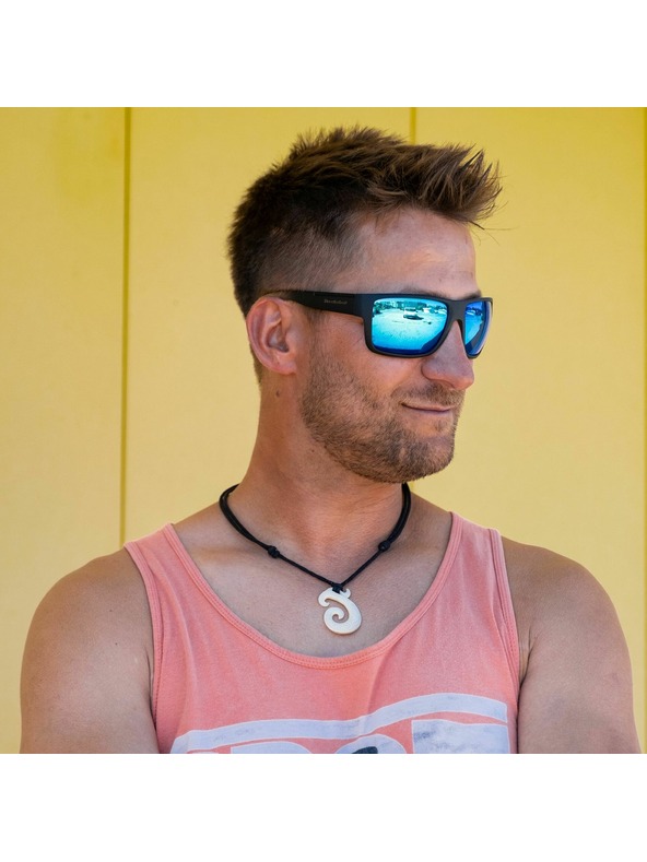 Horsefeathers Слънчеви очила Zenith - мат черен fade out/огледално синьо