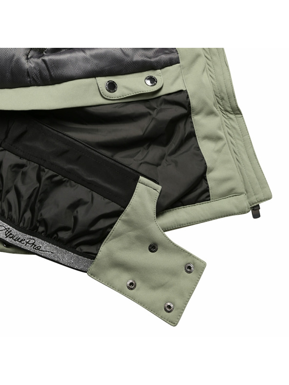 ALPINE PRO Дамско ски софтшел яке с мембрана ALPINE PRO DOWELA 2 oil green