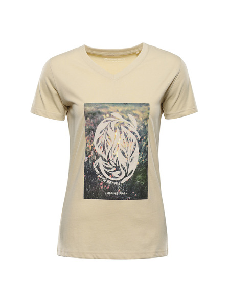 ALPINE PRO Дамска памучна тениска ALPINE PRO DORENA wood ash вариант pc
