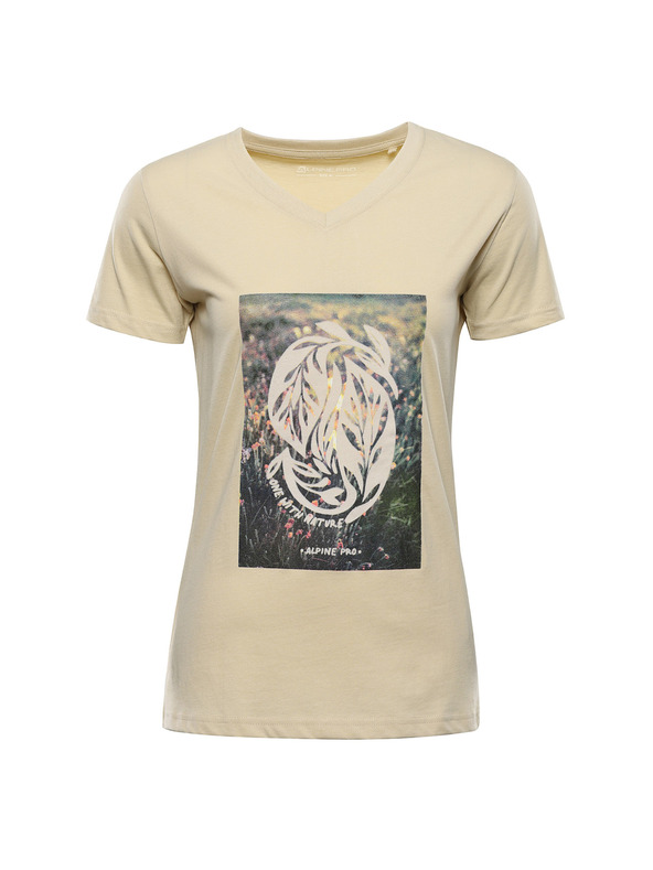ALPINE PRO Дамска памучна тениска ALPINE PRO DORENA wood ash вариант pc