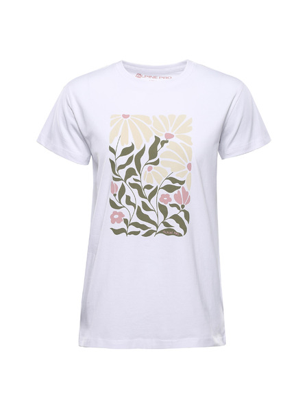 ALPINE PRO Дамска памучна тениска ALPINE PRO DORGA white вариант pa