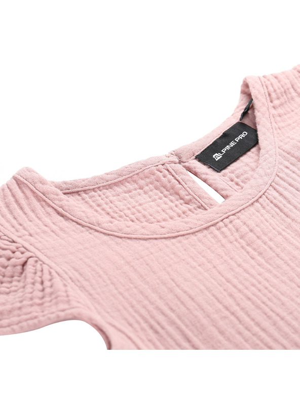 ALPINE PRO Детска памучна рокля ALPINE PRO ILERO бледо лилаво