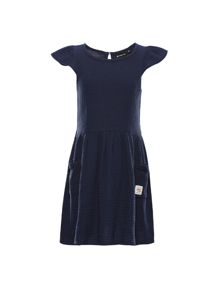 ALPINE PRO Детска памучна рокля ALPINE PRO ILERO лунно океанско синьо