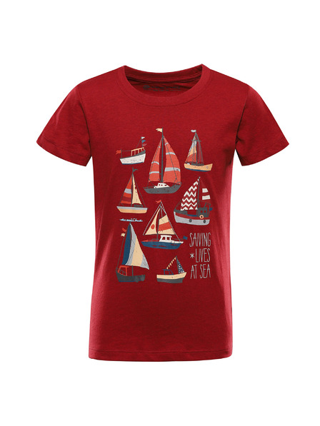 ALPINE PRO Детска тениска от немачкащ се материал ALPINE PRO BIGERO 2 кардинал вариант pb