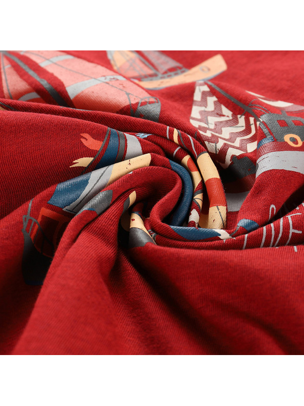 ALPINE PRO Детска тениска от немачкащ се материал ALPINE PRO BIGERO 2 кардинал вариант pb