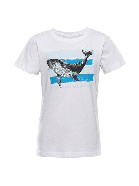 ALPINE PRO Детска тениска от органичен памук ALPINE PRO TERMESO 2 бяла варианта pc