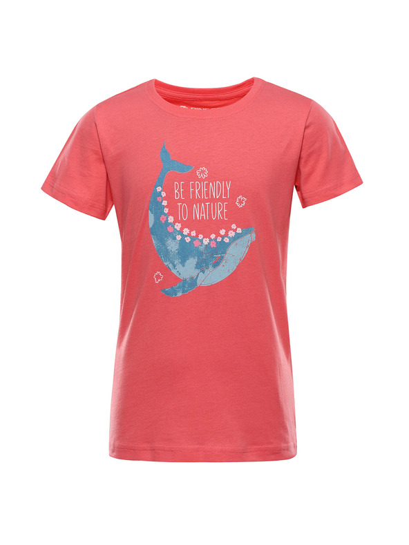 ALPINE PRO Детска тениска от органичен памук ALPINE PRO TERMESO 2 корал варианта pd