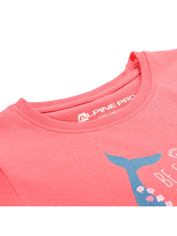 ALPINE PRO Детска тениска от органичен памук ALPINE PRO TERMESO 2 корал варианта pd