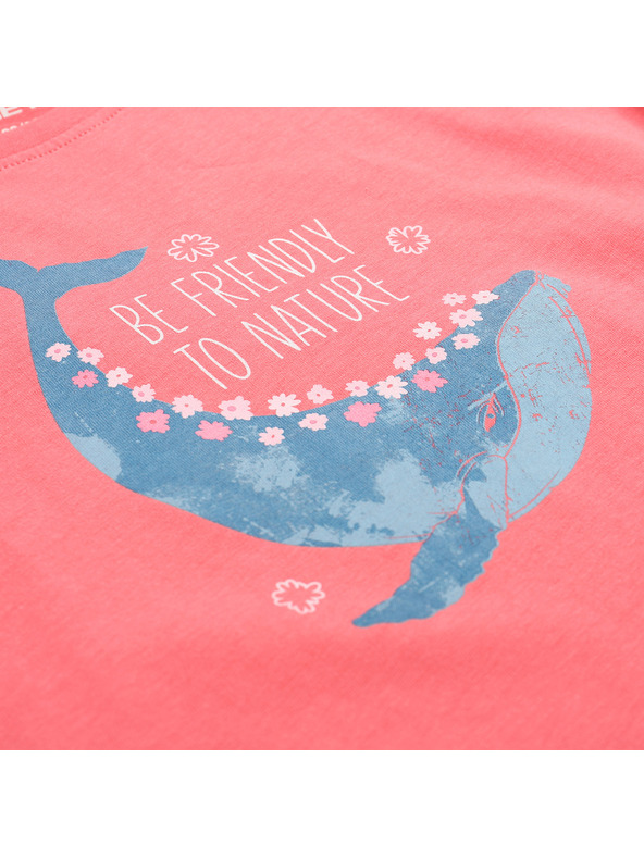 ALPINE PRO Детска тениска от органичен памук ALPINE PRO TERMESO 2 корал варианта pd