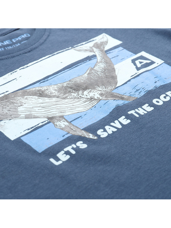 ALPINE PRO Детска тениска от органичен памук ALPINE PRO TERMESO 2 синьо крило на патица варианта pc