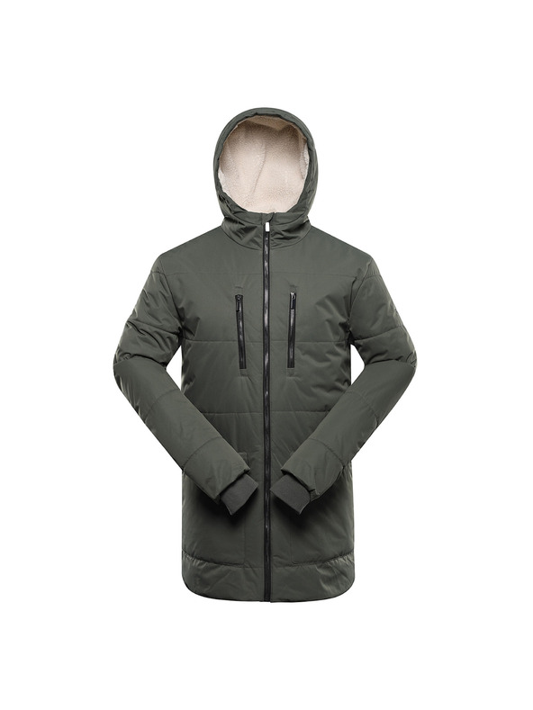 ALPINE PRO Мъжко по-дълго зимно яке с мембрана ptx ALPINE PRO COLWEL петрол