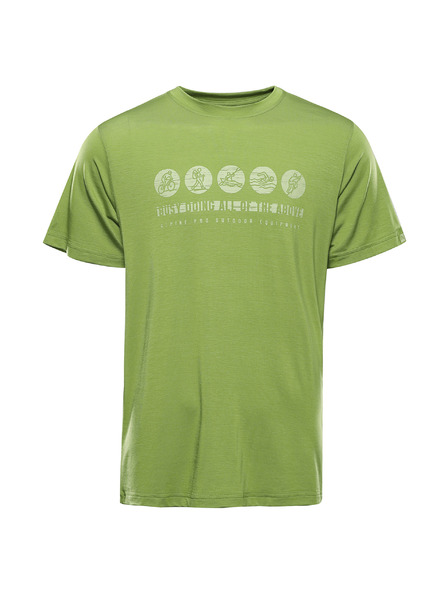 ALPINE PRO Мъжка функционална тениска с антибактериална обработка ALPINE PRO LYOR перидот