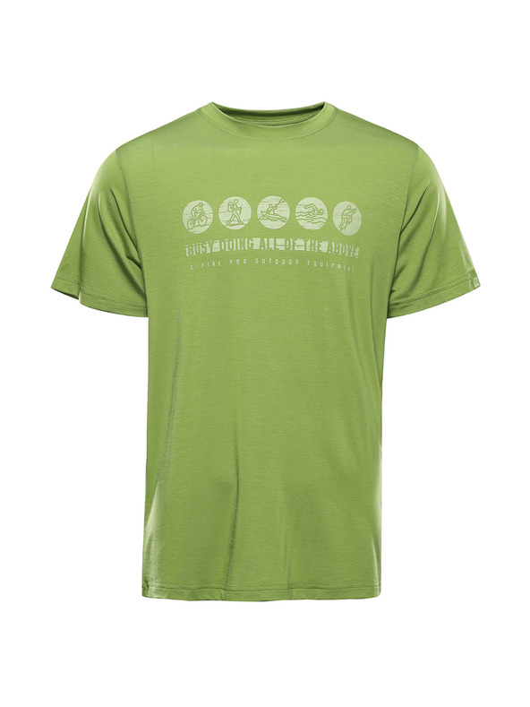 ALPINE PRO Мъжка функционална тениска с антибактериална обработка ALPINE PRO LYOR перидот