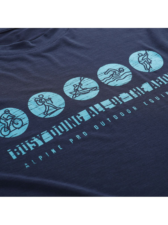 ALPINE PRO Мъжка функционална тениска с антибактериална обработка ALPINE PRO LYOR лунна океан