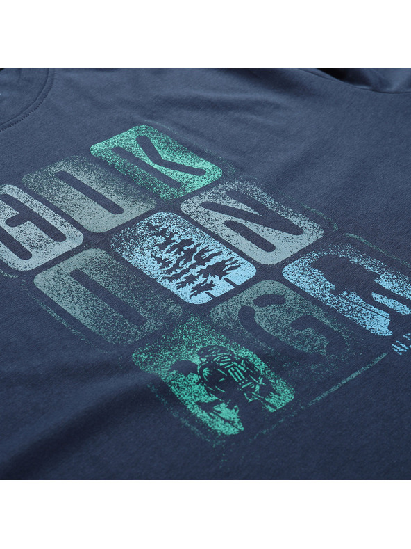 ALPINE PRO Мъжка бързосъхнеща тениска с Cool Dry ALPINE PRO BOLEN 2 лунно океанско синьо варианта pa