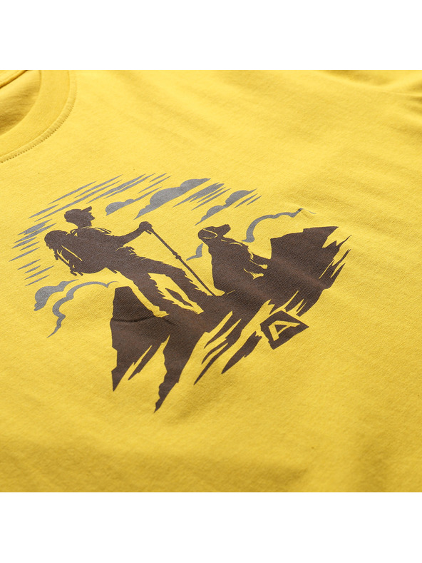 ALPINE PRO Мъжка тениска от органичен памук ALPINE PRO TERMES 3 lemon curry вариант pb