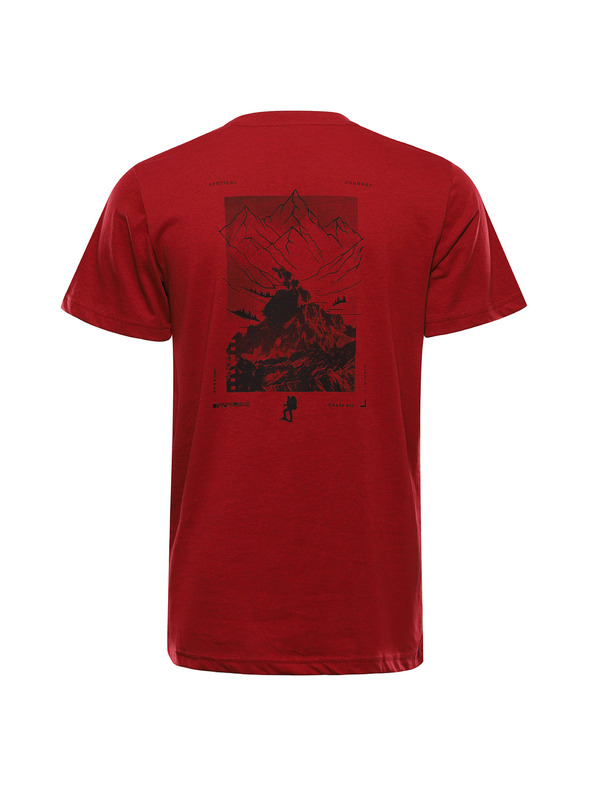 ALPINE PRO Мъжка тениска от немачкащ се материал ALPINE PRO NOGER кардинал вариант pb