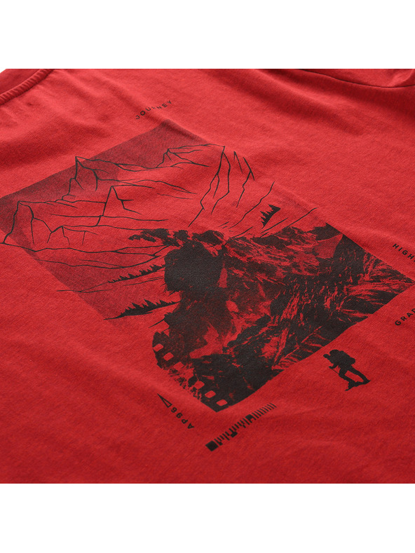 ALPINE PRO Мъжка тениска от немачкащ се материал ALPINE PRO NOGER кардинал вариант pb