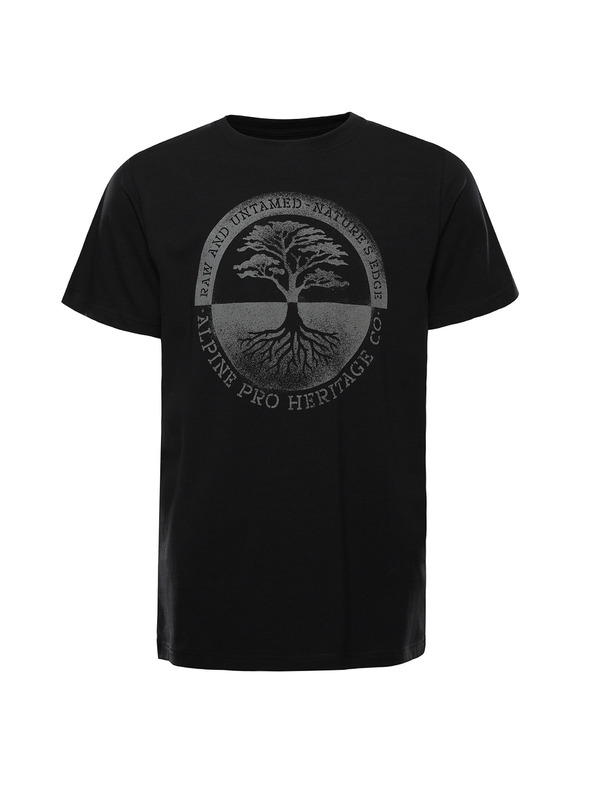 ALPINE PRO Мъжка памучна тениска ALPINE PRO DORG черна варианта pa