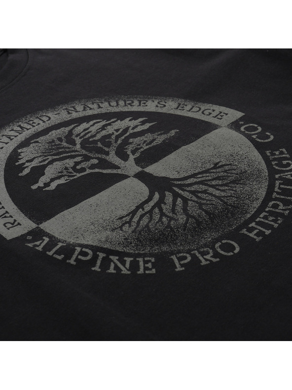 ALPINE PRO Мъжка памучна тениска ALPINE PRO DORG черна варианта pa