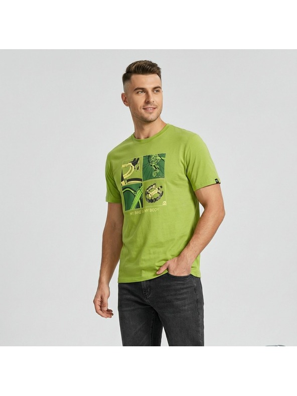 ALPINE PRO Мъжка тениска от органичен памук ALPINE PRO TERMES 3 peridot вариант pa