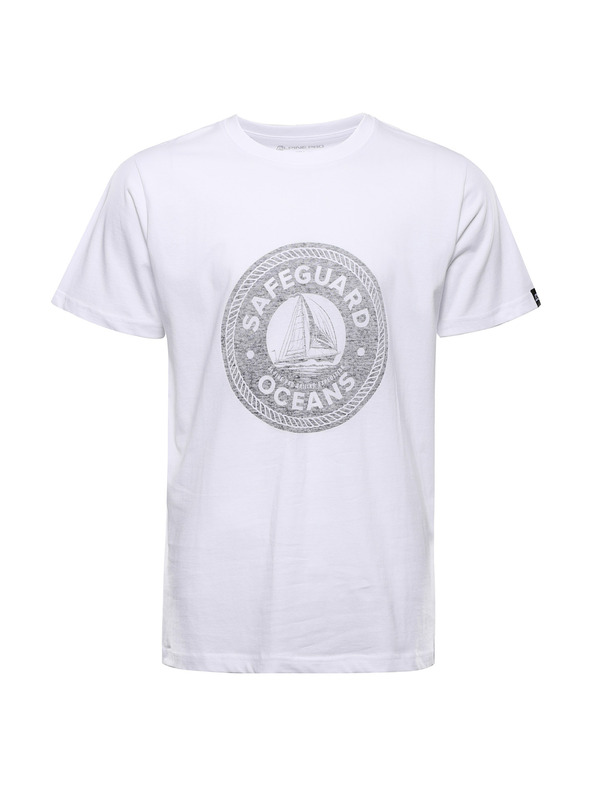 ALPINE PRO Мъжка памучна тениска ALPINE PRO DOMEN бяла варианта pa