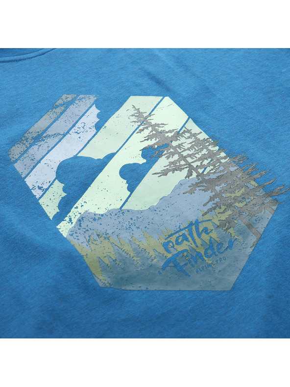 ALPINE PRO Мъжка тениска от немачкащ се материал ALPINE PRO NOGER лунна океан вариант pa