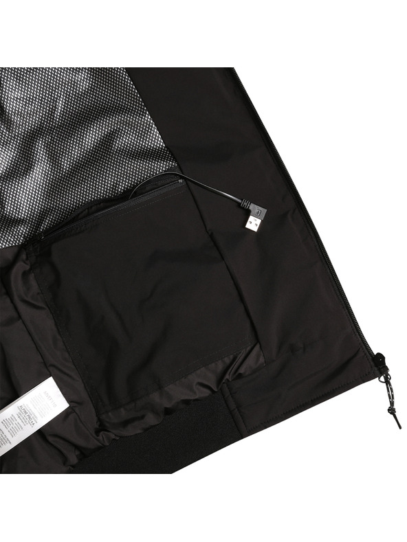 ALPINE PRO Мъжка отоплена жилетка с USB тип a ALPINE PRO HEAT черен