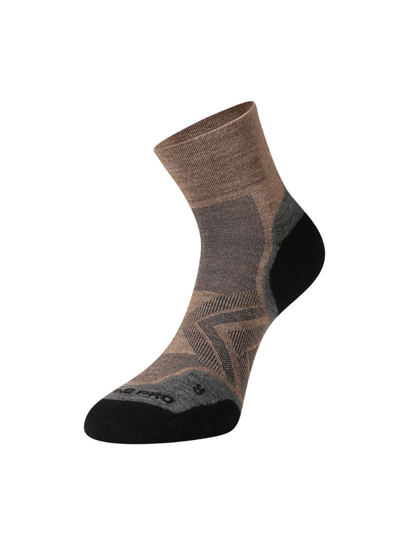 ALPINE PRO Антибактериални чорапи от мериносова вълна ALPINE PRO DERERE driftwood