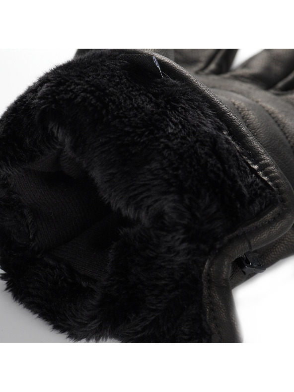 ALPINE PRO Ски кожени ръкавици ALPINE PRO UWEQE черни