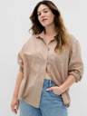 GAP Oversize риза с металически нишки GAP