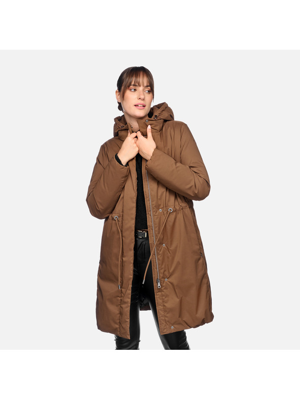 Geox Кафяво дамско палто Geox Eleana