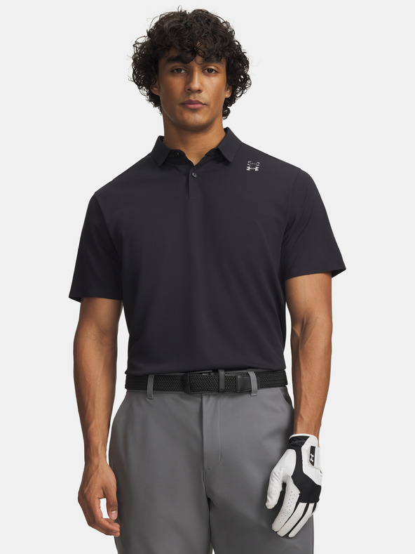Under Armour Мъжка тениска Under Armour UA Halo Bonded Polo-BLK