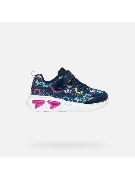 Geox Тъмно сини детски светещи тенис обувки Geox Assister