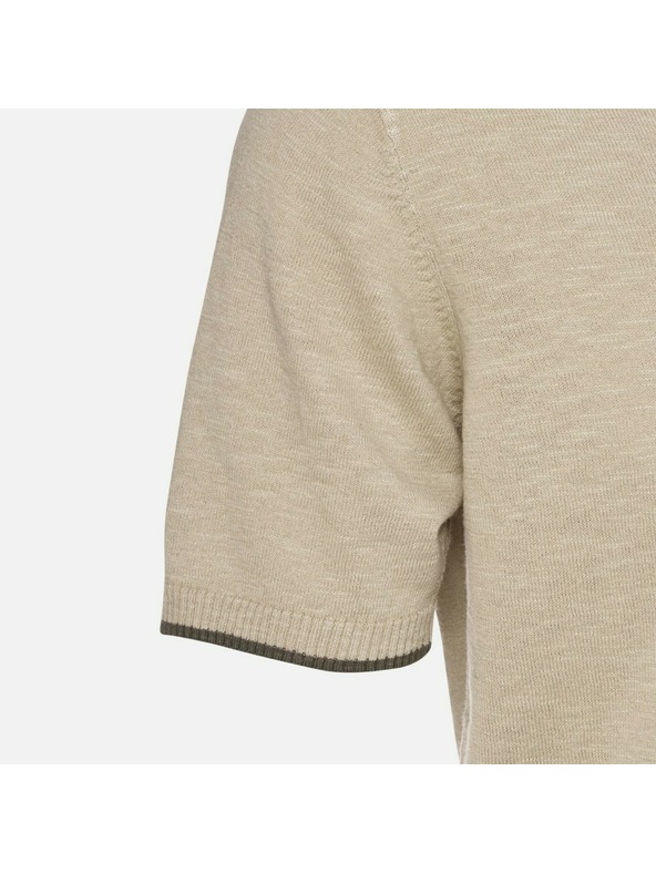 Geox Бежова мъжка поло тениска Geox Knit